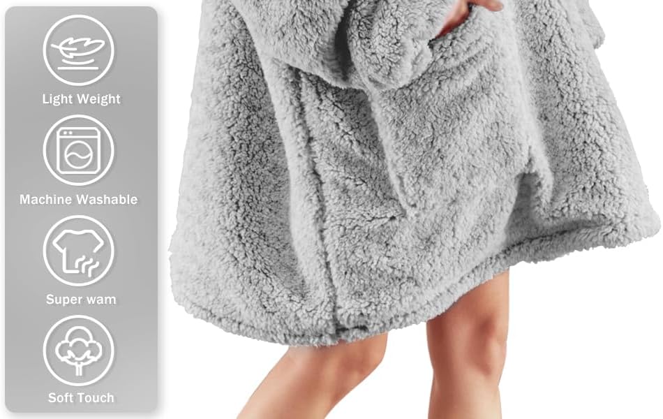 yescool Wearable Blanket Hoodie as Christmas Birthday Gifts for Women Mom - Colors A
