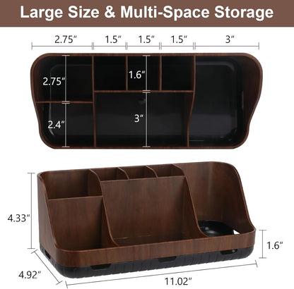 GFWARE Black Toothbrush Holder - 7 Slots Bathroom Organizer Countertop with Drainage Matte Black Electric Toothbrush and Toothpaste Holder for Bathroom Accessories Organization Vanity Sink Storage | Detachable 7 Slots Matte Black Kid Electric Toothbrush