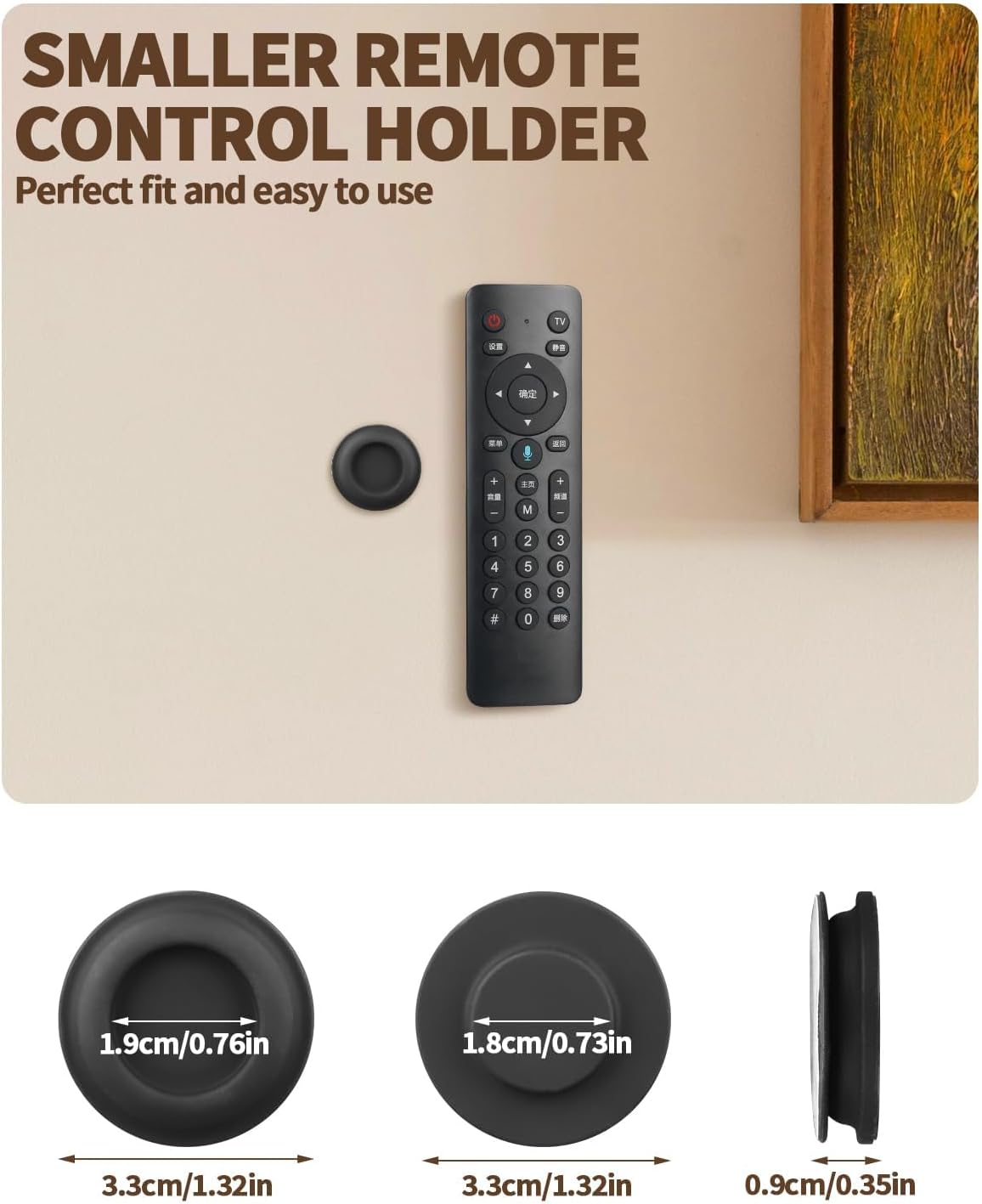 6 Pack Magnetic Remote Control Holder – Upgraded Silicone Magnetic Wall Mount for TV, Fan & Air Conditioner Remotes – Self-Adhesive, No-Drill Remote Control Holder Wall Mount