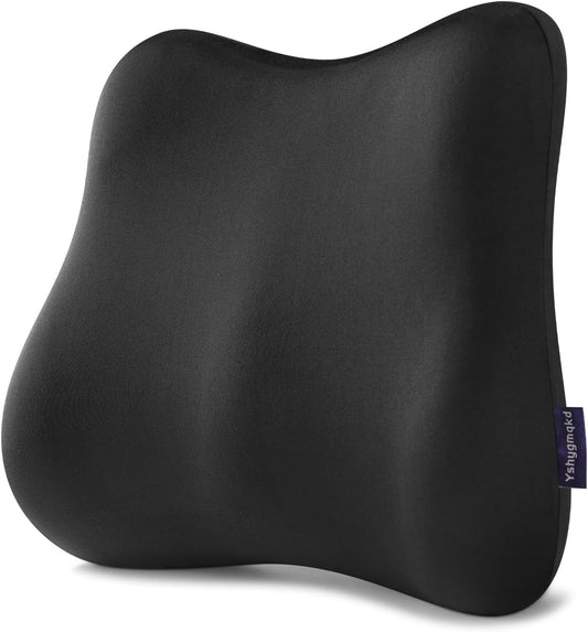 Lumbar Support Pillow for Office Chair Memory Foam Lumbar Cushion with Removable Cover Soft Back Support Pillow Suitable for Car, Couch, Gaming, Dark Blue