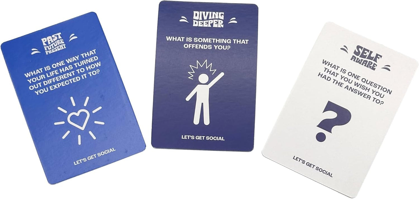 Island Dogs Let's Get Social - Let's Talk About It Card Game | Fun Party & Family Activity | Conversation Starter for Teens & Adults | 120 Cards for Meaningful Connections | 120 conversation-starter cards; family game night games, party icebreaker, and