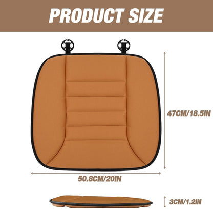 Car Seat Cushion Pad 1.2" Thick Comfort Seat Protector for Car Driver Seat Office Chair Home Use Memory Foam Seat Cushion with Non Slip Bottom, 20'' x 18.5'', Black