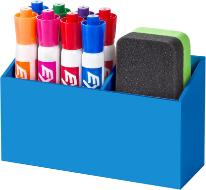 BEYGORM Magnetic Dry Erase Marker Holder for Whiteboard & Refrigerator | Non-slip Acrylic Pen Holder for Classroom, Fridge Magnet, Locker Organizer Accessories, Teacher & School Supplies(Black)