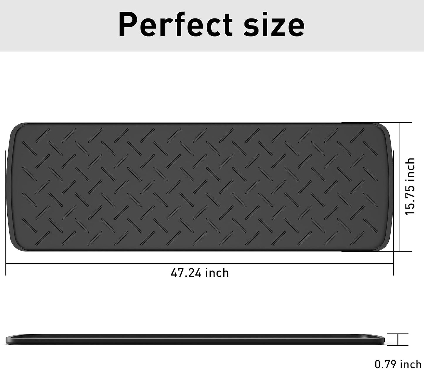 Boot Trays Heavy Duty Rubber Mat with Lip, Waterproof Shoe Mat Tray for Entryway Shoe Tray Multi-Purpose for Indoor or Outdoor 27.56 x 15.75inch