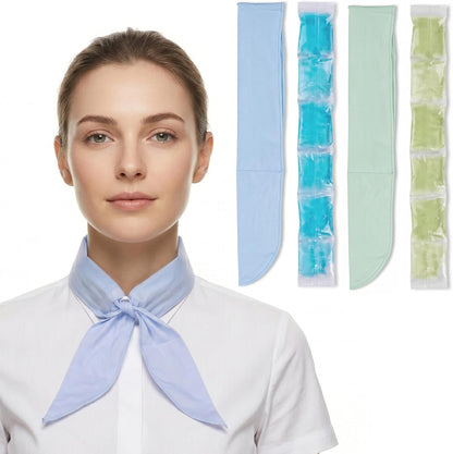 Neck Cooling Wrap for Hot Weather – Reusable Ice Pack for Neck, Cold Gel Wrap for Summer Heat Relief, Outdoor Sports, Travel, Gym – Soft Breathable Fabric, Hands-Free Flexible Design