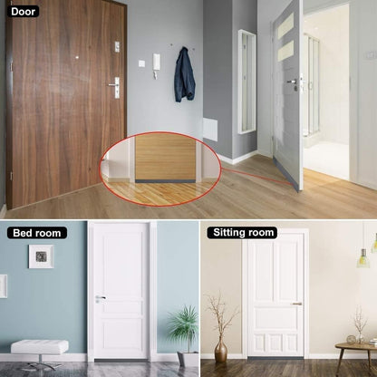 Suptikes 2 Pack Door Draft Stopper，Door Sweep for Exterior & Interior Doors,Door Bottom Seal Dust and Noise Insulation Weather Stripping Draft Guard Insulator, 2" W x 39" L,White