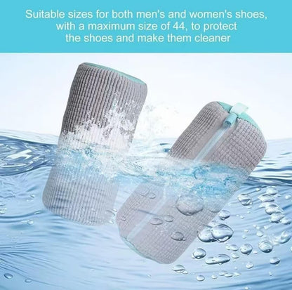 2Pcs Shoe Washing Machine Bag Laundry Shoe Bags for Washing Machine, Shoe Washing Bag Shoe Laundry Bag for Washer and Dryer Reusable Shoe Washing Bags (Grey)