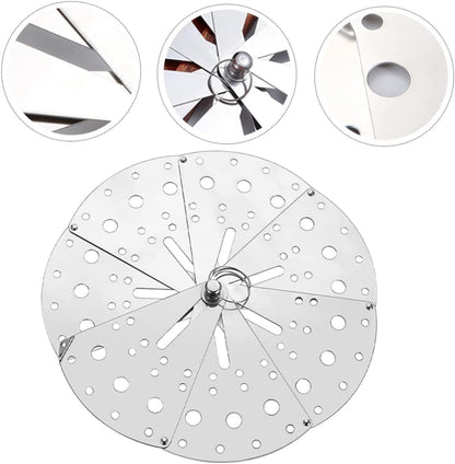 Ciieeo Adjustable Lid Spill Stopper Cover Stainless Steel Pot Cover Spill Prevention for
