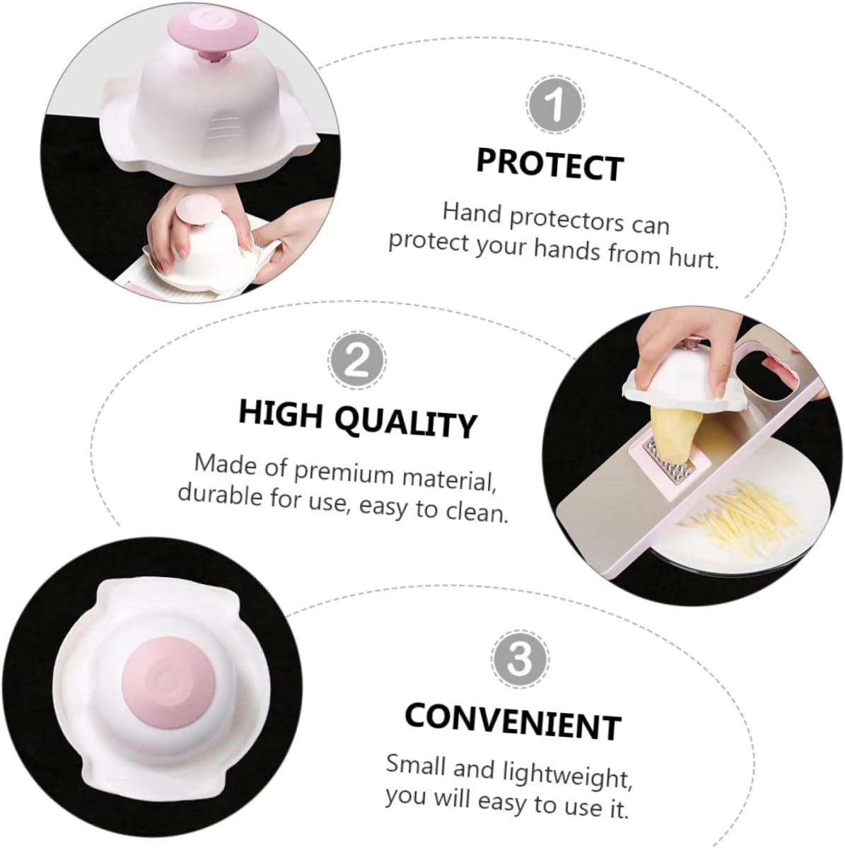 Plastic Hand Guards Cut for Shredder Wiper Kitchen Finger Protector for Cutting