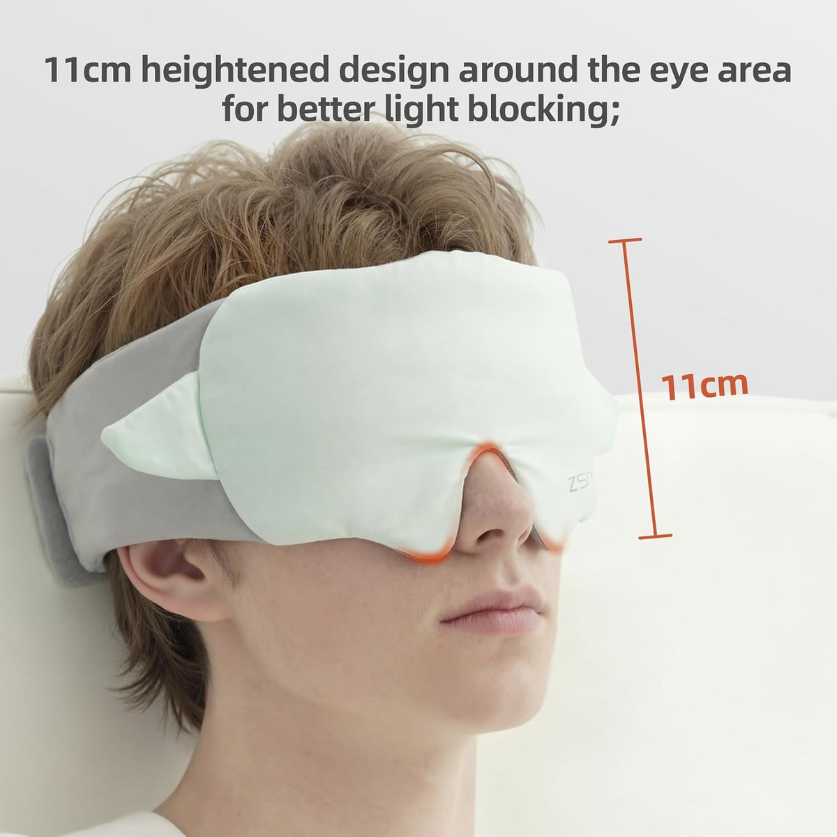 22mm Mulberry Silk Sleep Mask,3D Lash Friendly Eye Mask Adjustable Gray