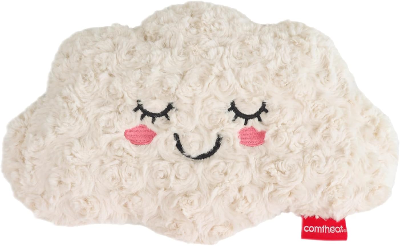 Microwave Unscented Heating Pad for Pain Relief, Moist Heat Pack | Hot Compress for Period Cramps, Shoulder, Muscles, Cute Cloud Plush Heating Pad, Gift for Girl Women, with Washable Cover