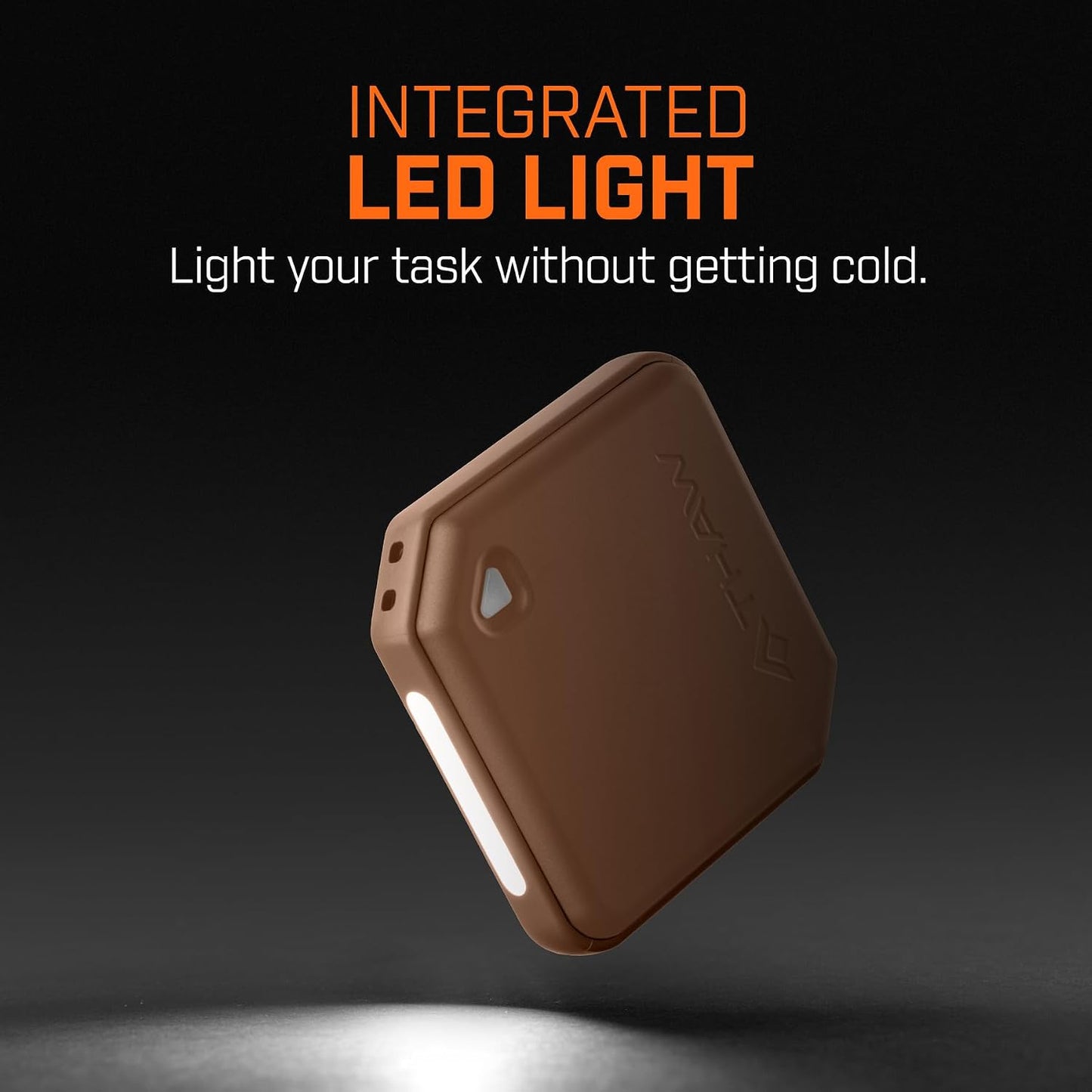 THAW Rechargeable Mini Hand Warmer | Double-Sided Heating, Up to 4 Hours, Rechargeable USB-C, Durable Impact-Resistant Construction, Integrated LED Light