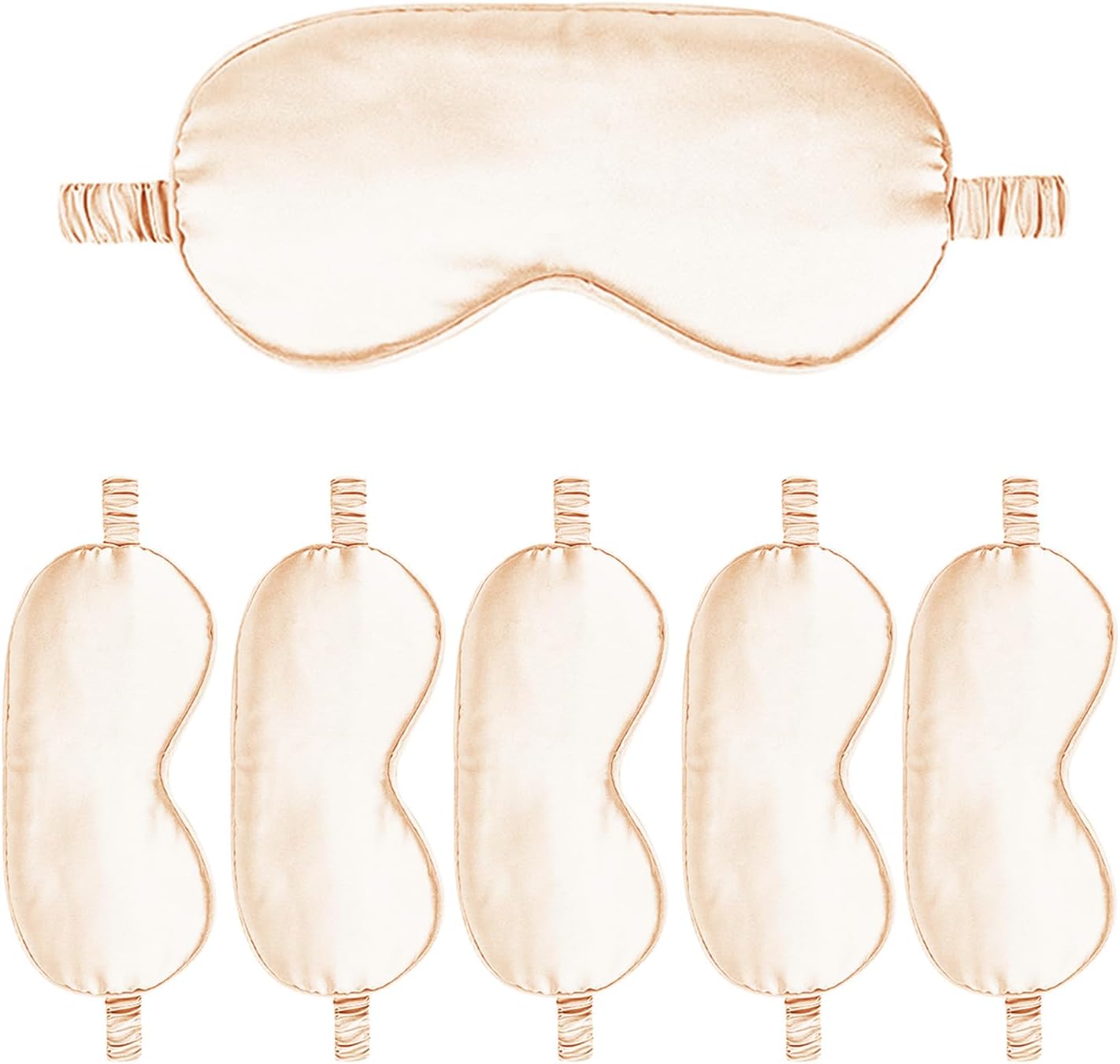 6PACK Silk Sleep Mask Satin Eye Masks Blackout Silky Eyeshade Cover Soft Blindfold Eyeshades for Women Sleeping Travel Gift