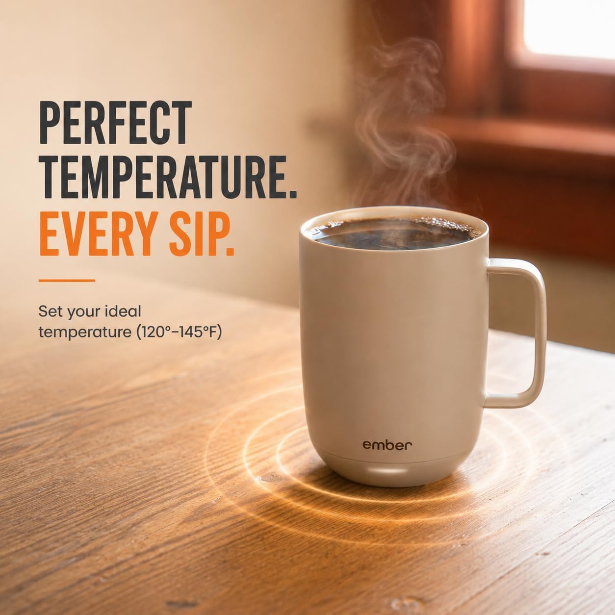 Ember Temperature Control 14oz Smart Mug 2, App-Controlled and Rechargeable Heated Coffee Cup Warmer with Intelligent LED Display, Sage Green.