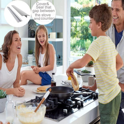 2 Pack Silicone Stove Counter Gap Cover, 21 inch Long Kitchen Counter Gap Filler