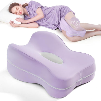 13" Extended-Length Knee Pillow for Side Sleepers with Full Thigh Support