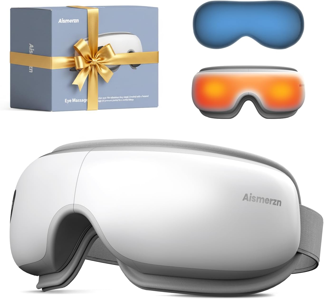 Eye Massager with Heat and Cooling - Heated Eye Mask for Migraines, Improve Sleep & Headache Relief, Fathers Day Birthday Gifts for Men Women Her Him