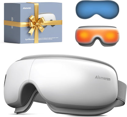 Eye Massager with Heat and Cooling - Heated Eye Mask for Migraines, Improve Sleep & Headache Relief, Fathers Day Birthday Gifts for Men Women Her Him