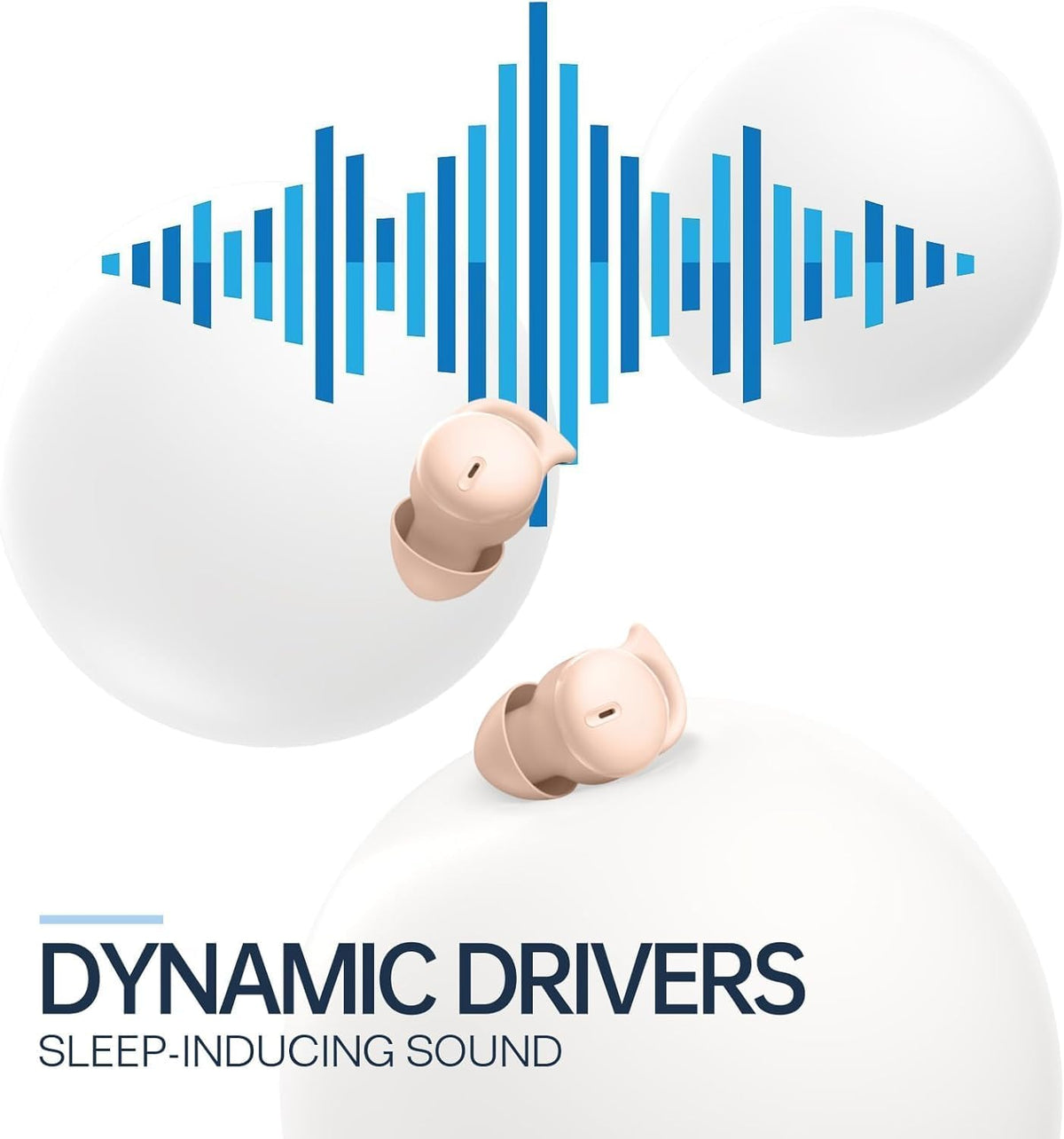Invisible Sleep Headphones, Mini Sleep Earbuds for Side Sleepers (Beige)