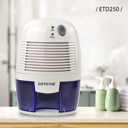 Small Dehumidifier,12V3A adapter，1200 Cubic Feet (215 sq ft) Portable Mini Dehumidifier Quiet Use for High Humidity in Home, Bathroom, Bedroom, Office, Basements, Wardrobe Closet,RV