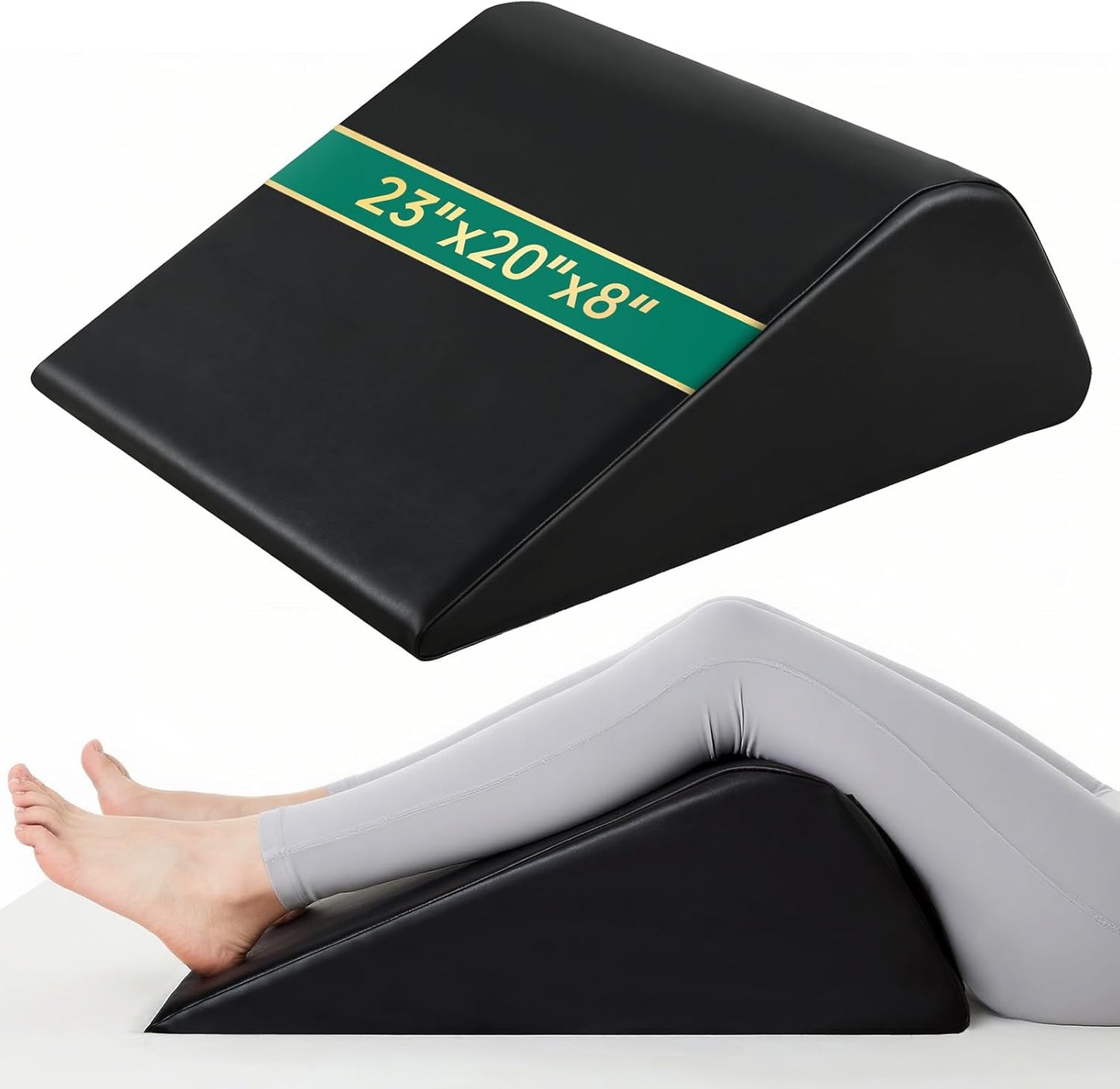 ENITYA Extra Large Massage Table Bolster Pillow for Legs | 23"x20"x8" Knee Pillow with Removable Waterproof Cover,No Assembly Needed,Ideal for Leg Elevation,Physical Therapy,Tattoo