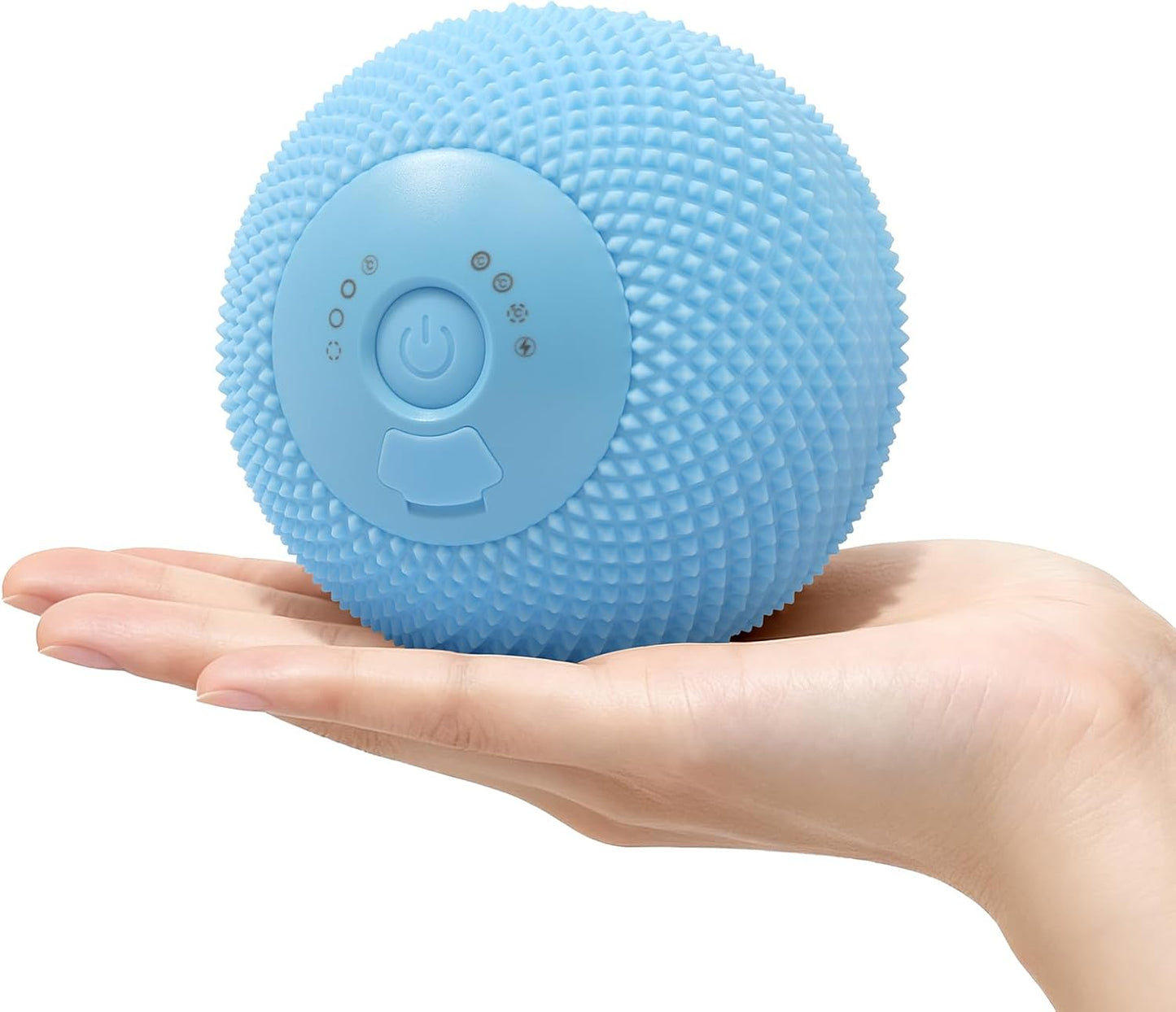 Heating Vibrating Massage Ball with 7 Modes & Memory Function for Myofascial Release, Deep Tissue and Trigger Point Muscle Therapy - Targets Back, Hip, Leg, Neck & Foot (Black)