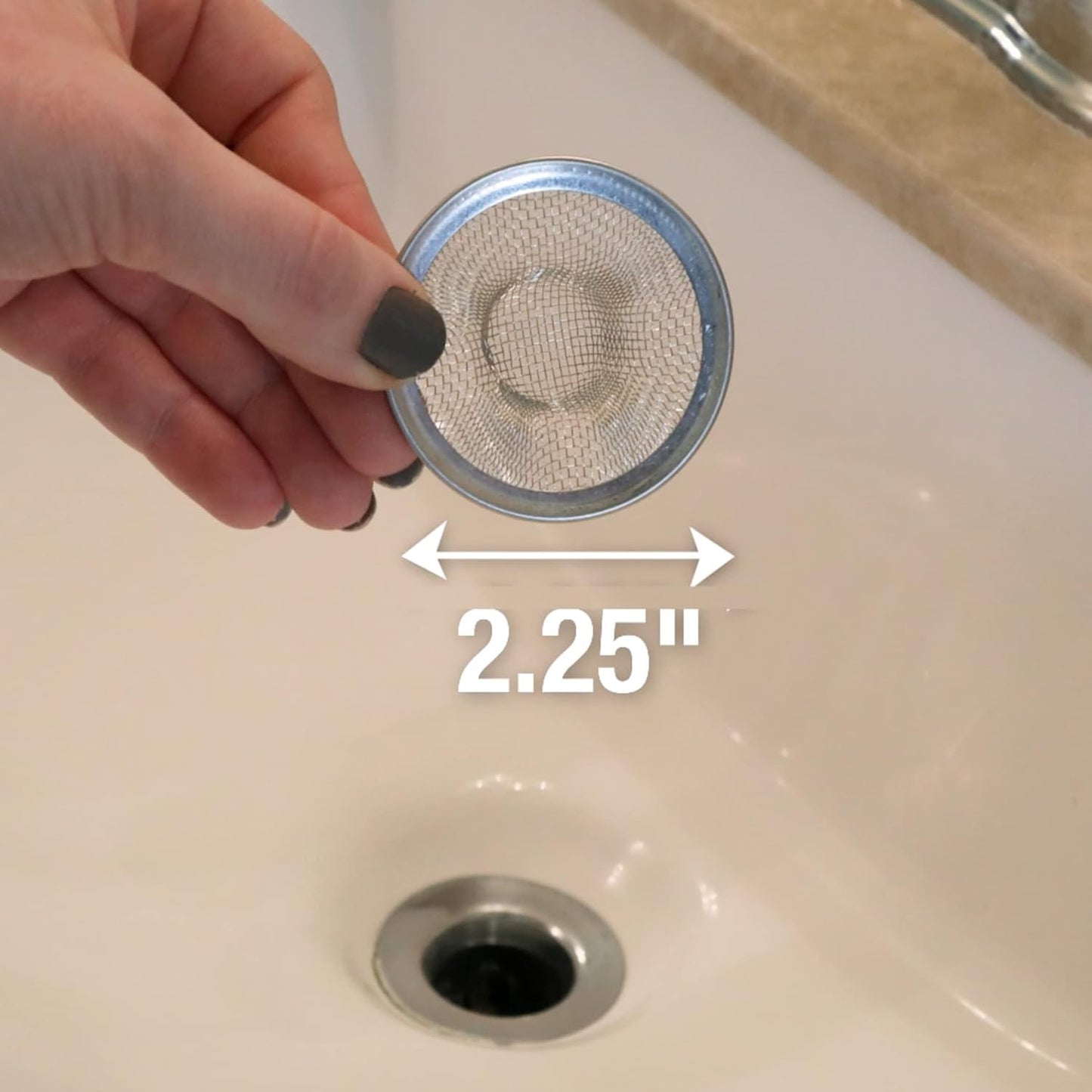 Danco Lavatory Sink Mesh Strainer, 2 in, Stainless Steel (88820)