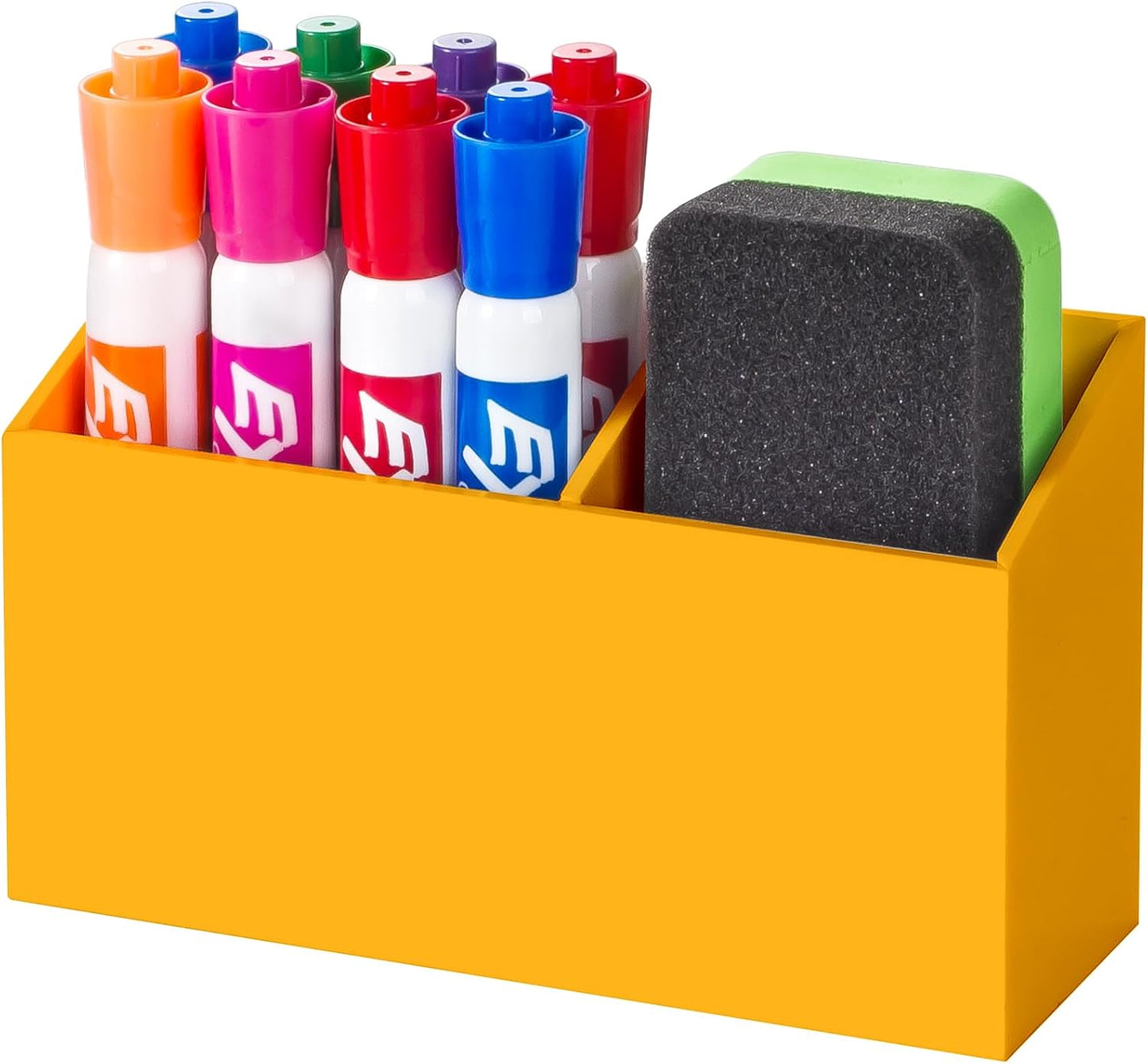 BEYGORM Magnetic Dry Erase Marker Holder for Whiteboard & Refrigerator | Non-slip Acrylic Pen Holder for Classroom, Fridge Magnet, Locker Organizer Accessories, Teacher & School Supplies(Black)