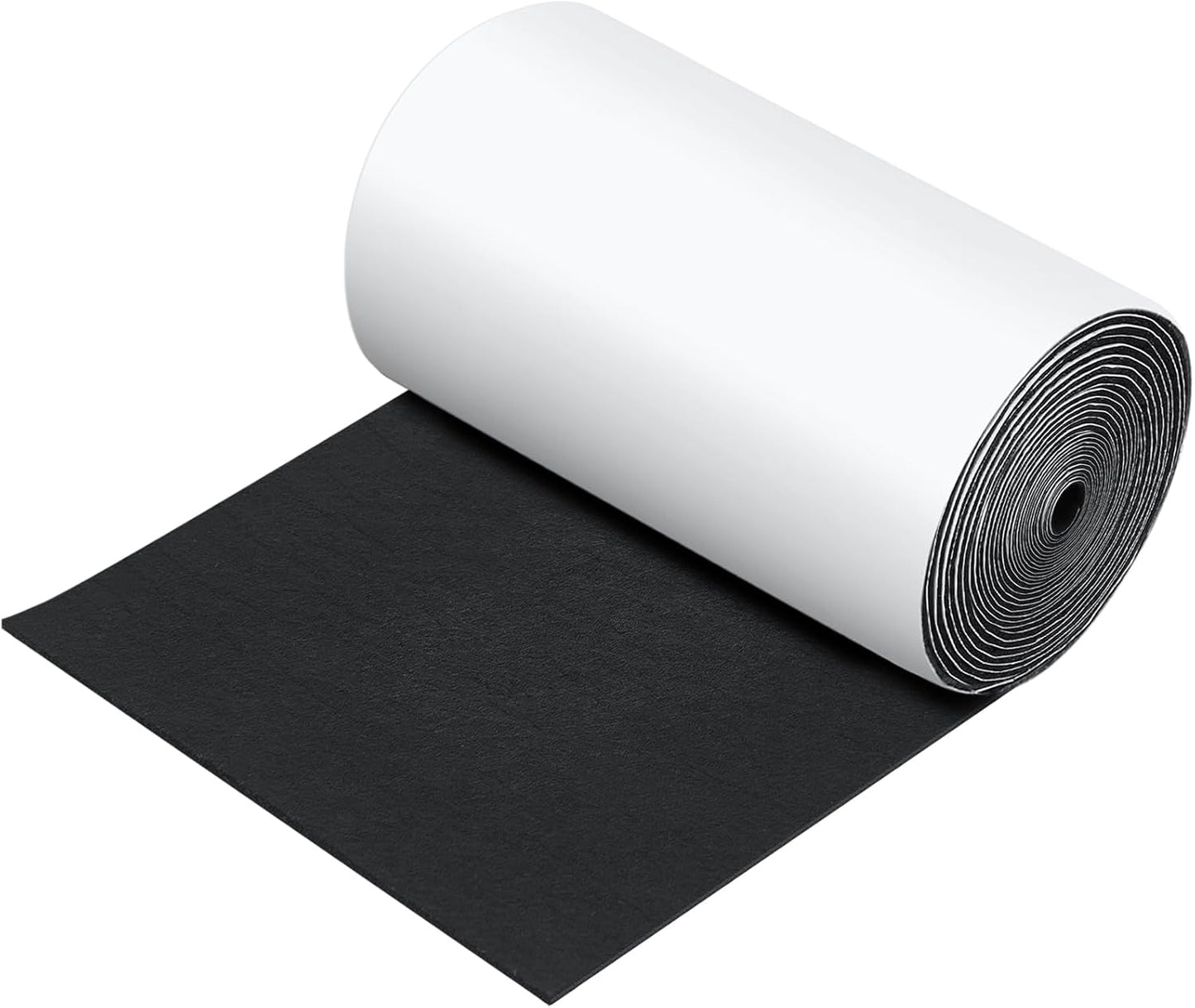Fullhawl Large Felt Furniture Pads 8 x 60 Inch Non Slip Self Adhesive Heavy Duty Cuttable Strip Roll Felt Sheet Tape for Protecting Hardwood Floors Chair Wall, White