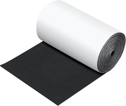 Fullhawl Large Felt Furniture Pads 8 x 60 Inch Non Slip Self Adhesive Heavy Duty Cuttable Strip Roll Felt Sheet Tape for Protecting Hardwood Floors Chair Wall, White