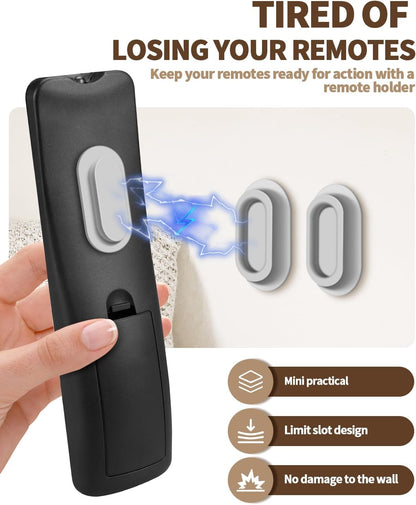6 Pack Magnetic Remote Control Holder – Upgraded Silicone Magnetic Wall Mount for TV, Fan & Air Conditioner Remotes – Self-Adhesive, No-Drill Remote Control Holder Wall Mount