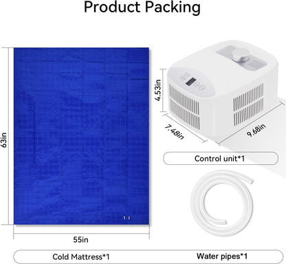 Water Cooling Mattress Pad, Bed Cooling System, Portable Bed Chiller, Cooled Mattress, Cool Sleep (63"×27.55")