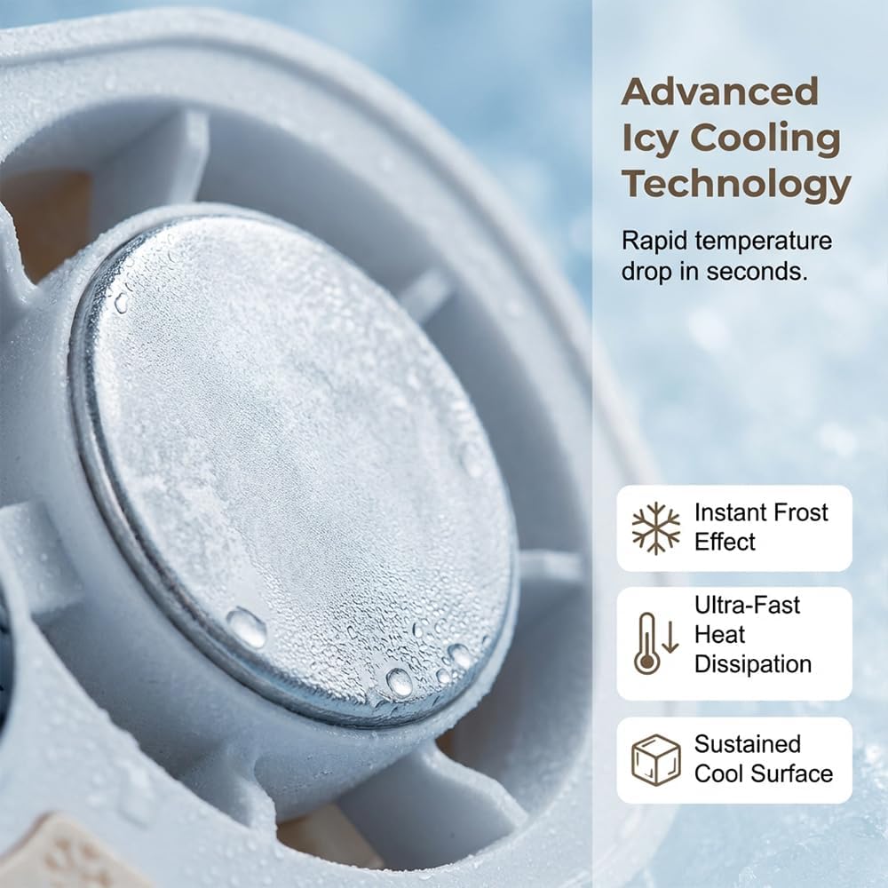 2026 New Car Clip On Air Conditioner Fan, Portable Clip On Cooling Fan with 360° Rotation, Rechargeable Fan for Bed, Umbrella and Car Visor & Roof Handles (White)
