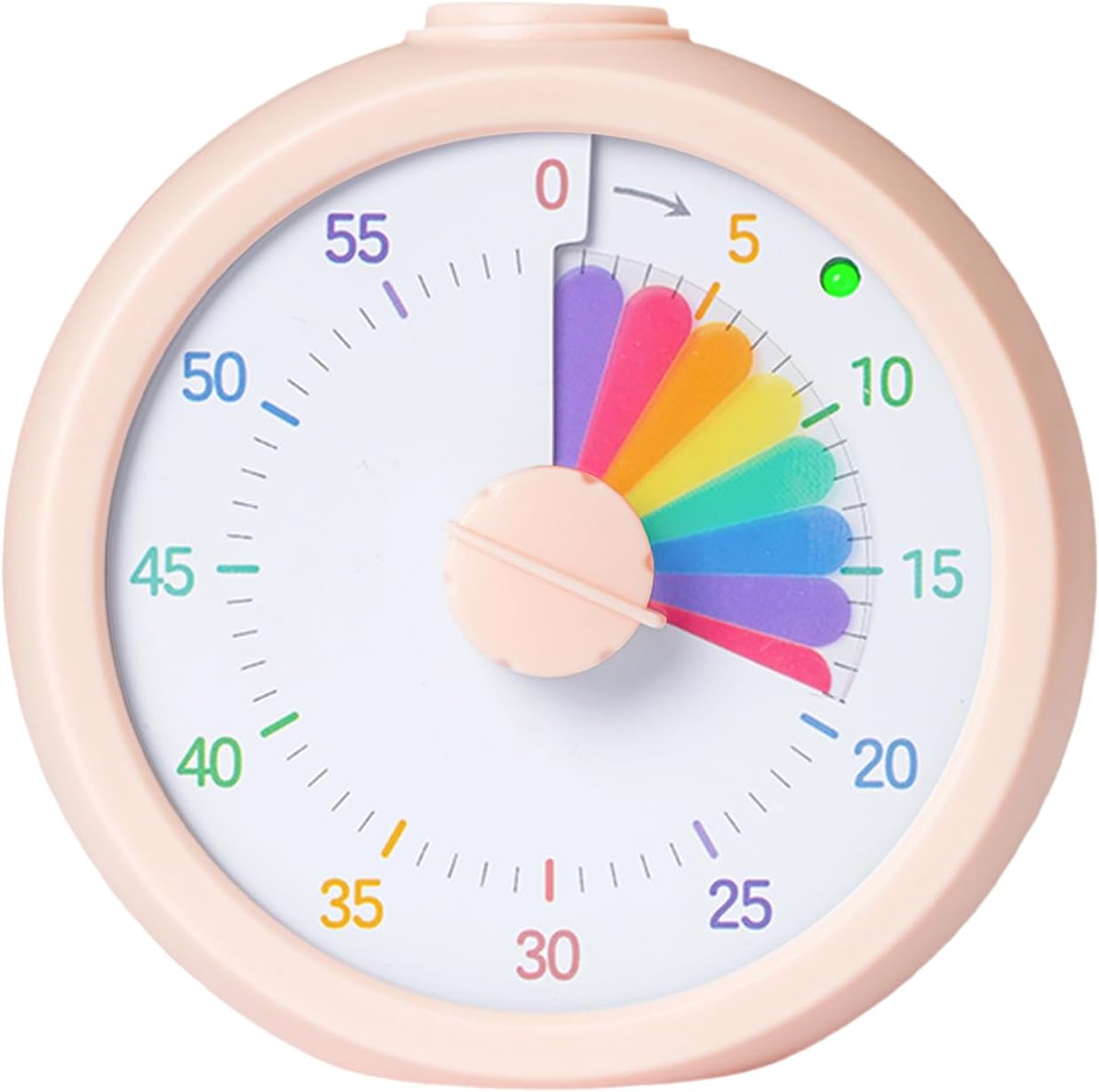 Visual Timer for Kids 60 Minute Countdown Timer Rainbow Disk Desk Timer Clock for Classroom Study Office Kitchen with Silent Operation (Purple)