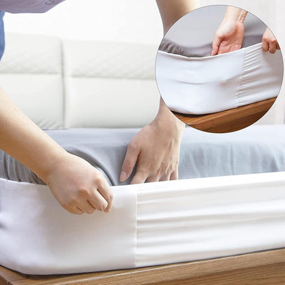 Bed Sheet Holder Straps:7.9inch Wide Bed Sheet Fasteners,Fitted Sheet Straps to Hold Sheets on The Bed,Elastic Bands Bed Sheet Straps for All Mattress Sizes (Single（38" x 75"）)