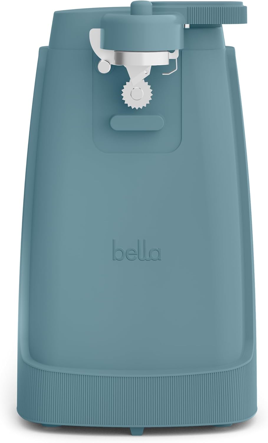 bella Automatic Can Opener, Hands Free, Battery Operated, Cordless, Stainless steel blade to open any Size Can with Magnet to Safely Remove Lid, Seamless Opening Decreases Sharp Edges, Slate