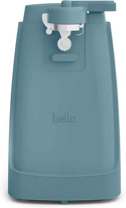 bella Automatic Can Opener, Hands Free, Battery Operated, Cordless, Stainless steel blade to open any Size Can with Magnet to Safely Remove Lid, Seamless Opening Decreases Sharp Edges, Slate