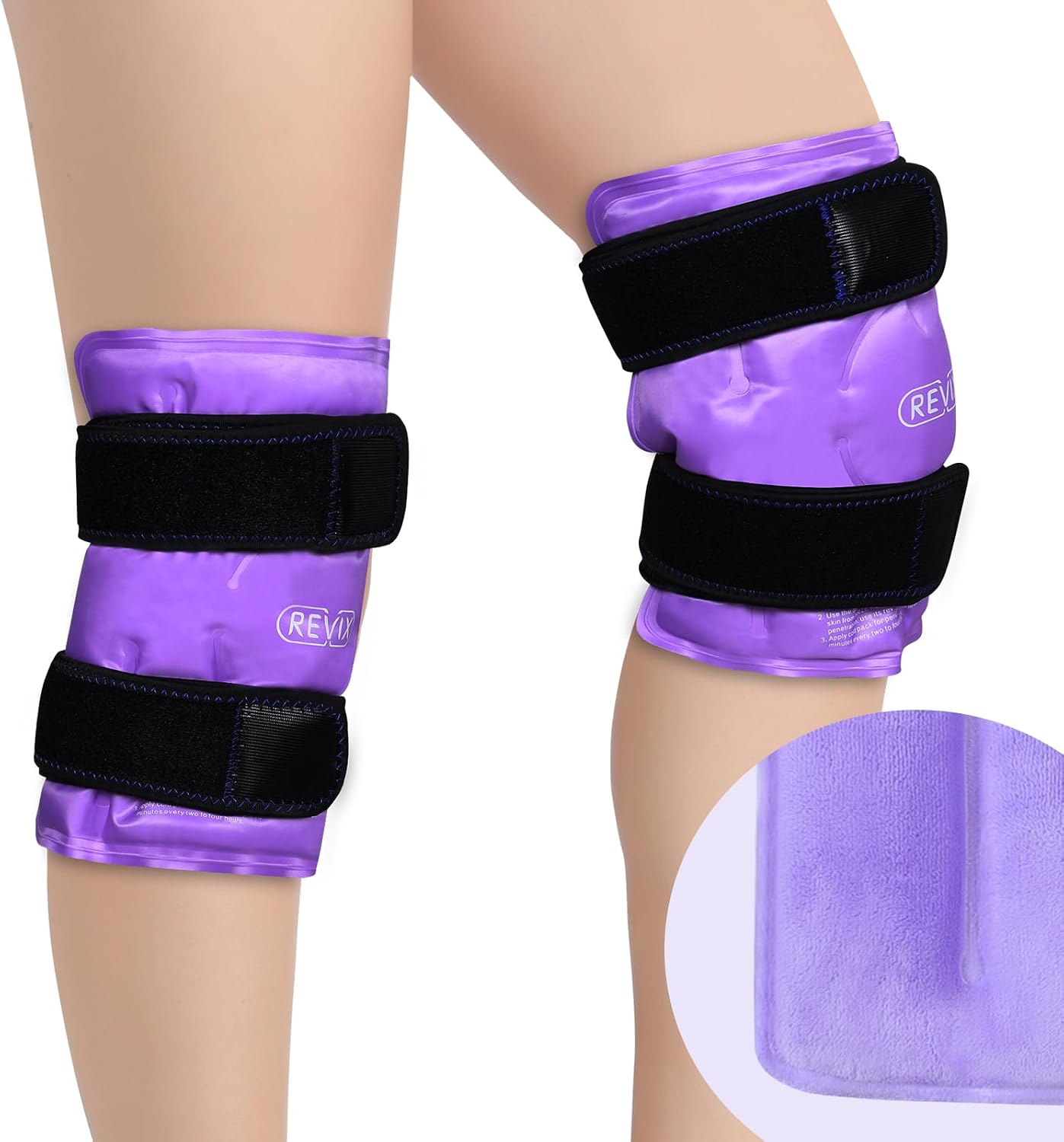 REVIX Ice Pack for Knee Pain Relief, Reusable Gel Ice Wrap for Leg Injuries, Swelling, Knee Replacement Surgery, Cold Compress Therapy for Arthritis, Meniscus Tear and ACL Blue