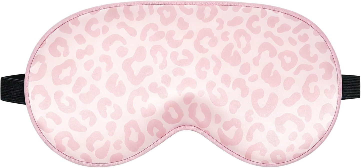 Sleep Mask, Silk Eye Mask for Sleeping with Adjustable Strap, Satin Blackout Sleeping Eye Mask for Men&Women, Comfortable Blindfold Eyeshade for Night Sleep(Black)