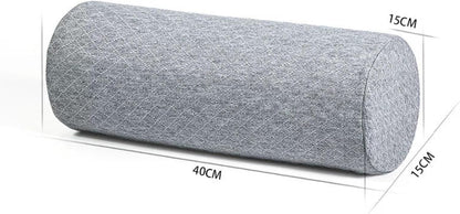 Bogey's Antidote Neck Roll Pillow for Pain Relief Sleeping, Cervical Memory Foam Cylinder Pillow,Travel Bolster Pillow for Bed for Side Sleepers Back Sleeper,15.7 * 6 * 6 inch (White)