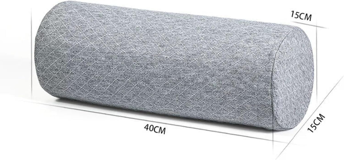 Bogey's Antidote Neck Roll Pillow for Pain Relief Sleeping, Cervical Memory Foam Cylinder Pillow,Travel Bolster Pillow for Bed for Side Sleepers Back Sleeper,15.7 * 6 * 6 inch (White)