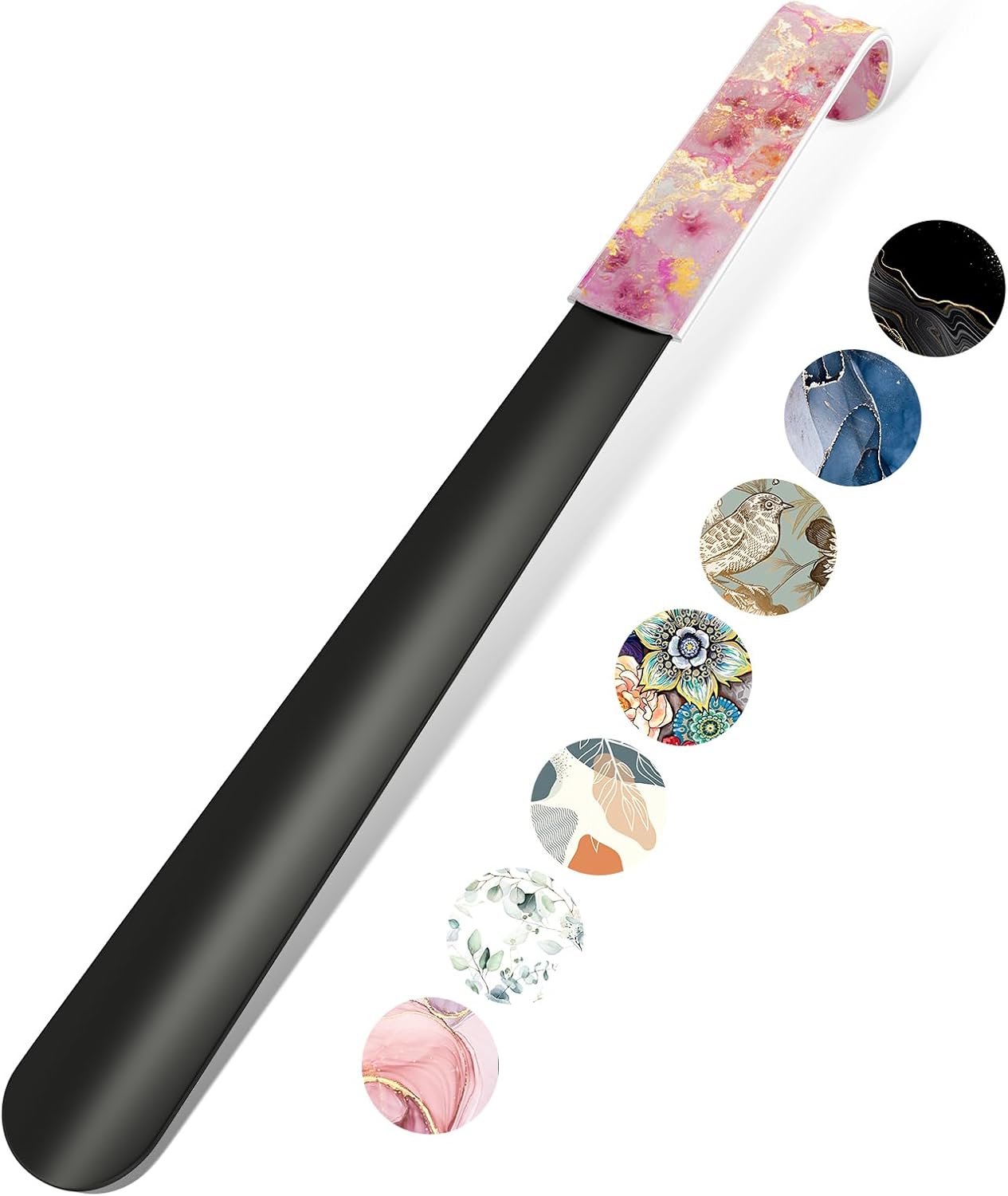 16.5 Inch Long Handle Shoe Horn for Seniors Men Women Kids, Metal Shoe Horns for Boots