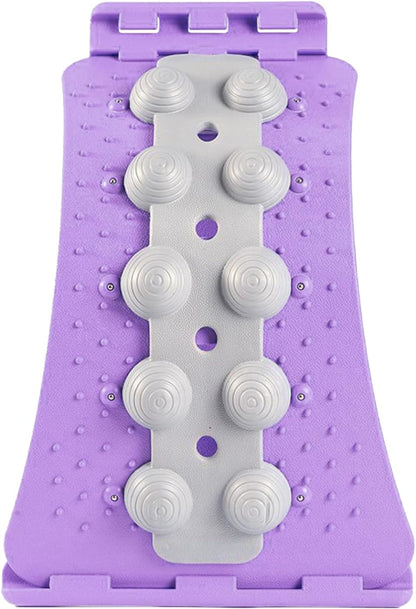 Adjustable Back Stretcher - 4 Level Lumbar Board, Manual Spinal Massager, Ergonomic Muscle Comfort Design, Figure Correction Tool, Shoulder Nerve Relaxation, Slouching Prevention Aid, Home Remedy Use