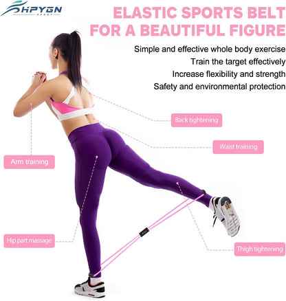 HPYGN Resistance Bands, Figure 8 Exercise Bands for Women Men, 8 Shaped Resistance Bands for Arms, Chest Expander, Yoga Gym Fitness Pulling Rope 8 Word Elastic for Exercise Muscle Training Tubing