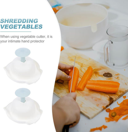 Ipetboom 2pcs Plastic Finger Protectors Vegetable Grater Hand Guards Anti-Cut Kitchen Tool for Safe Vegetable and Fruit Slicing