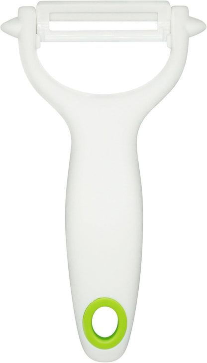 Ceramic Y Peeler - Great for Vegetables, Fruit, and Potatoes, Blade Protector Included, Dishwasher Safe | by Lynn & Riley