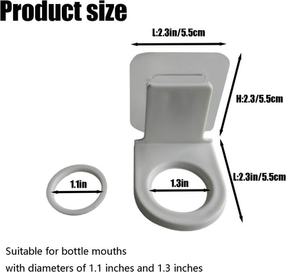 10 Pcs Wall Mounted Pump Hand Stand Hanging Jar Hanger Rack Wall Mounted Pump Hand Stand, Drill Free Wall Soap Dispenser Lotion Container for Kitchen Bathroom,Soap Bottle Dispenser Holder