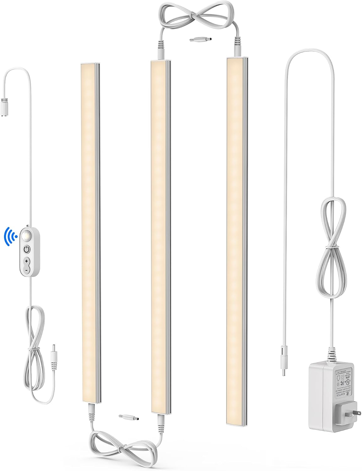 Motion Sensor Cabinet Lighting, 4500K Daylight, 3 Pack 12 inch Linkable