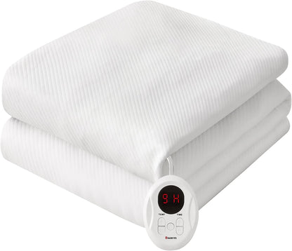 Bwarm Waterproof Heated Mattress Pad Foot Queen, 9 Heat Settings