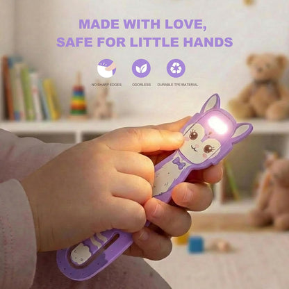 Rechargeable Kids Book Light, Cute Bookmark Reading Light for Kids, Dimmable Portable LED Book Light for Reading in Bed, Eye-Caring Bedtime Reading Lamp for Children & Travel, Brown
